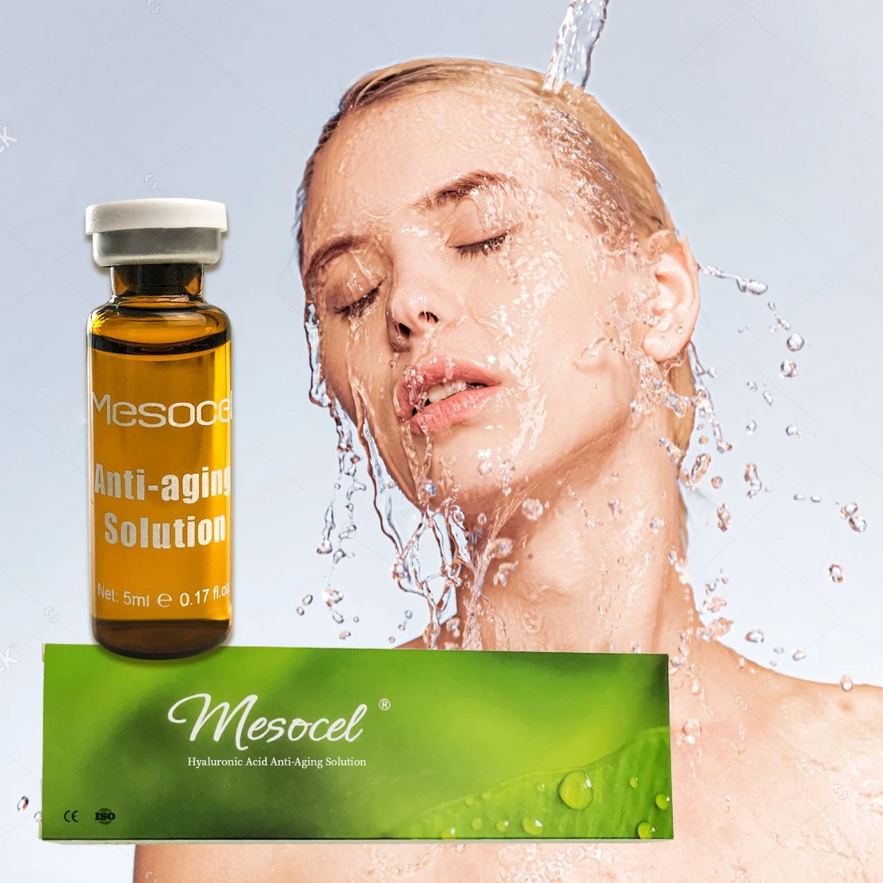 Mesocel Hyaluronic Acid Anti-Aging Solution Mesotherapy Injection (5 mL or 0.17 Fl Oz.) 1 bottle ONLY