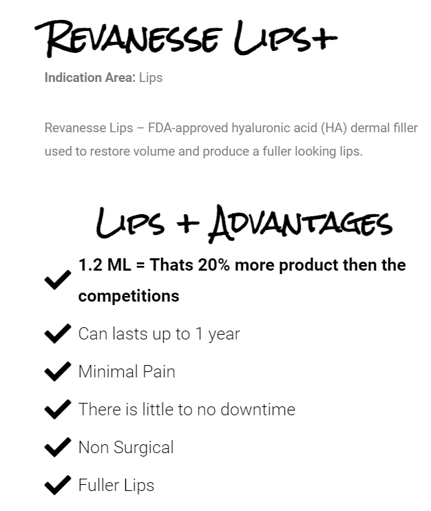 Revanesse Lips+ with Lidocaine