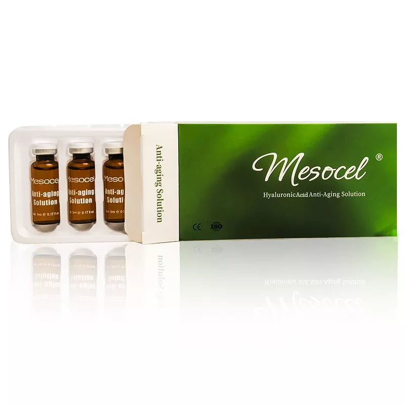 Mesocel Hyaluronic Acid Anti-Aging Solution Mesotherapy Injection (5 mL or 0.17 Fl Oz.) 1 bottle ONLY